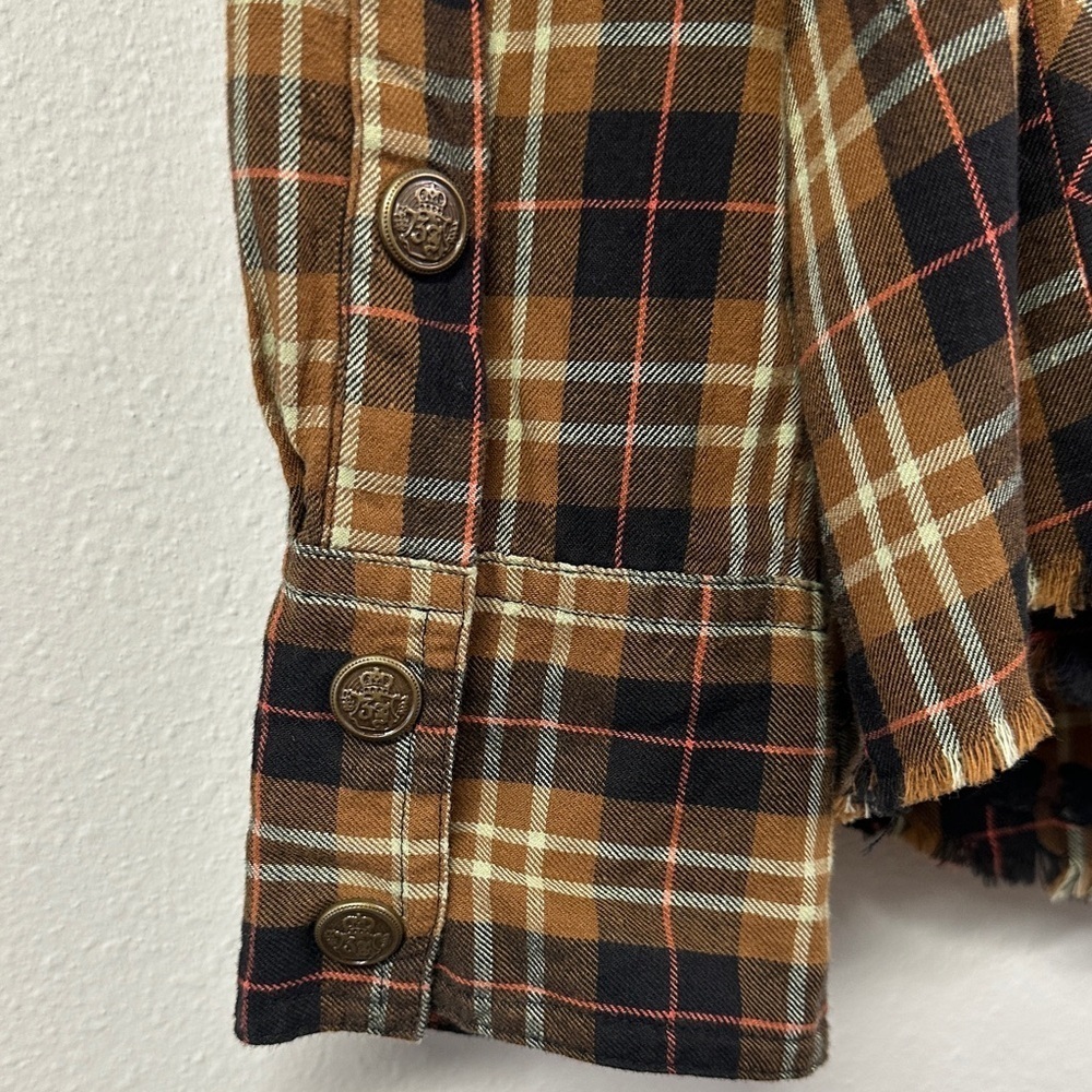 Johnny Was 3J Workshop Grammy Brand Women's Plaid Button Down Boho Shirt L - Picture 13 of 14